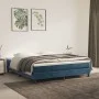Box spring bed with dark blue velvet mattress 180x200 cm by vidaXL, Beds and slatted bases - Ref: Foro24-3144349, Price: 490,...
