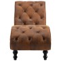 Diván de piel de ante artificial marrón de vidaXL, Divanes - Ref: Foro24-248607, Precio: 281,83 €, Descuento: %