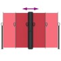 Toldo lateral retráctil rojo 160x600 cm en Sombrillas | Comprar online en Foru.es