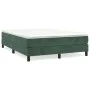 Box spring bed with dark green velvet mattress 140x190 cm by vidaXL, Beds and slatted bases - Ref: Foro24-3144330, Price: 391...