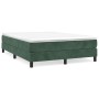 Cama box spring con colchón terciopelo verde oscuro 140x190 cm de vidaXL, Camas y somieres - Ref: Foro24-3144330, Precio: 389...