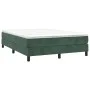 Box spring bed with dark green velvet mattress 140x190 cm by vidaXL, Beds and slatted bases - Ref: Foro24-3144330, Price: 391...