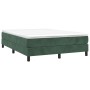 Cama box spring con colchón terciopelo verde oscuro 140x190 cm de vidaXL, Camas y somieres - Ref: Foro24-3144330, Precio: 389...