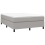 Cama box spring con colchón tela gris claro 140x190 cm de vidaXL, Camas y somieres - Ref: Foro24-3144415, Precio: 405,18 €, D...