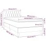 Box spring bed with light gray velvet mattress 90x190 cm by vidaXL, Beds and slatted bases - Ref: Foro24-3141461, Price: 290,...