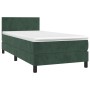 Cama box spring con colchón terciopelo verde oscuro 80x200 cm de vidaXL, Camas y somieres - Ref: Foro24-3141152, Precio: 259,...