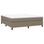 Cama box spring con colchón tela gris taupe 160x200 cm de vidaXL, Camas y somieres - Ref: Foro24-3144435, Precio: 485,49 €, D...