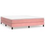 Cama box spring con colchón terciopelo rosa 180x200 cm de vidaXL, Camas y somieres - Ref: Foro24-3144350, Precio: 438,24 €, D...