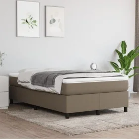 Cama box spring con colchón tela gris taupe 120x200 cm de vidaXL, Camas y somieres - Ref: Foro24-3144411, Precio: 334,67 €, D...