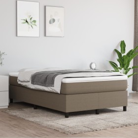 Cama box spring con colchón tela gris taupe 120x200 cm de vidaXL, Camas y somieres - Ref: Foro24-3144411, Precio: 341,66 €, D...