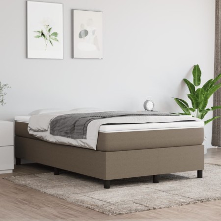 Cama box spring con colchón tela gris taupe 120x200 cm de vidaXL, Camas y somieres - Ref: Foro24-3144411, Precio: 341,66 €, D...