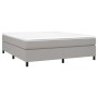 Cama box spring con colchón tela gris claro 160x200 cm de vidaXL, Camas y somieres - Ref: Foro24-3144431, Precio: 458,84 €, D...