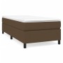 Cama box spring con colchón tela marrón oscuro 100x200 cm de vidaXL, Camas y somieres - Ref: Foro24-3144402, Precio: 302,38 €...
