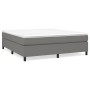 Cama box spring con colchón tela gris oscuro 160x200 cm de vidaXL, Camas y somieres - Ref: Foro24-3144432, Precio: 458,36 €, ...