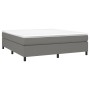 Cama box spring con colchón tela gris oscuro 160x200 cm de vidaXL, Camas y somieres - Ref: Foro24-3144432, Precio: 458,36 €, ...