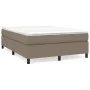 Box spring bed with taupe gray fabric mattress 140x200 cm by vidaXL, Beds and slatted bases - Ref: Foro24-3144427, Price: 426...
