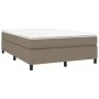 Box spring bed with taupe gray fabric mattress 140x200 cm by vidaXL, Beds and slatted bases - Ref: Foro24-3144427, Price: 426...