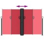 Toldo lateral retráctil rojo 160x1000 cm en Sombrillas | Comprar online en Foru.es