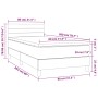Cama box spring con colchón terciopelo gris claro 80x200 cm de vidaXL, Camas y somieres - Ref: Foro24-3141329, Precio: 282,73...