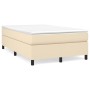 Cama box spring con colchón tela color crema 120x200 cm de vidaXL, Camas y somieres - Ref: Foro24-3144412, Precio: 367,09 €, ...