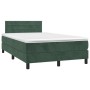 Cama box spring con colchón terciopelo verde oscuro 120x200 cm de vidaXL, Camas y somieres - Ref: Foro24-3141356, Precio: 359...