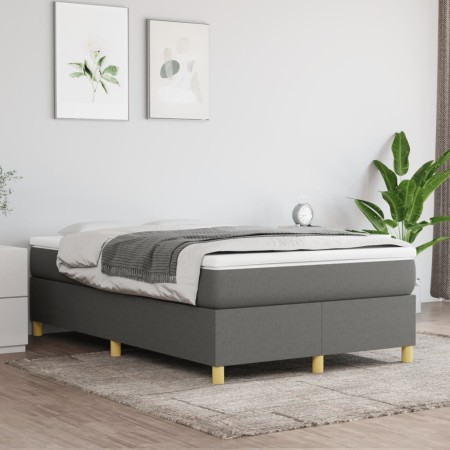 Cama box spring con colchón tela gris oscuro 120x200 cm de vidaXL, Camas y somieres - Ref: Foro24-3144507, Precio: 345,64 €, ...