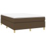 Cama box spring con colchón tela marrón oscuro 140x190 cm de vidaXL, Camas y somieres - Ref: Foro24-3144517, Precio: 404,08 €...