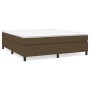 Cama box spring con colchón tela marrón oscuro 180x200 cm de vidaXL, Camas y somieres - Ref: Foro24-3144442, Precio: 506,93 €...