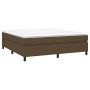 Cama box spring con colchón tela marrón oscuro 180x200 cm de vidaXL, Camas y somieres - Ref: Foro24-3144442, Precio: 506,93 €...
