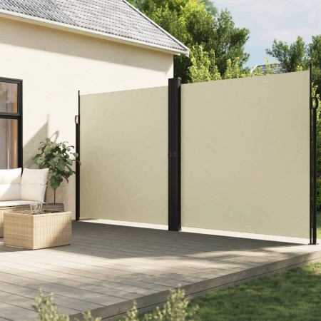 Toldo lateral retráctil crema 200x1000 cm en Sombrillas | Comprar online en Foru.es