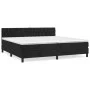 Box spring bed with black velvet mattress 200x200 cm by vidaXL, Beds and slatted bases - Ref: Foro24-3141505, Price: 587,27 €...
