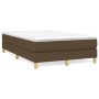 Cama box spring con colchón tela marrón oscuro 120x200 cm de vidaXL, Camas y somieres - Ref: Foro24-3144162, Precio: 342,84 €...