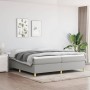 Cama box spring con colchón tela gris claro 200x200 cm de vidaXL, Camas y somieres - Ref: Foro24-3144546, Precio: 528,31 €, D...