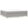 Cama box spring con colchón tela gris claro 200x200 cm de vidaXL, Camas y somieres - Ref: Foro24-3144546, Precio: 528,31 €, D...
