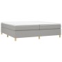 Cama box spring con colchón tela gris claro 200x200 cm de vidaXL, Camas y somieres - Ref: Foro24-3144546, Precio: 528,31 €, D...
