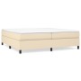 Cama box spring con colchón tela color crema 200x200 cm de vidaXL, Camas y somieres - Ref: Foro24-3144452, Precio: 497,52 €, ...