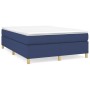 Cama box spring con colchón tela azul 140x200 cm de vidaXL, Camas y somieres - Ref: Foro24-3144528, Precio: 402,26 €, Descuen...