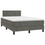 Cama box spring con colchón terciopelo gris oscuro 120x200 cm de vidaXL, Camas y somieres - Ref: Foro24-3141414, Precio: 375,...