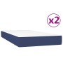 Cama box spring con colchón tela azul 200x200 cm de vidaXL, Camas y somieres - Ref: Foro24-3144552, Precio: 549,04 €, Descuen...