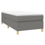 Cama box spring con colchón tela gris oscuro 100x200 cm de vidaXL, Camas y somieres - Ref: Foro24-3144499, Precio: 307,09 €, ...
