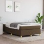 Cama box spring con colchón tela marrón oscuro 120x200 cm de vidaXL, Camas y somieres - Ref: Foro24-3144509, Precio: 335,69 €...