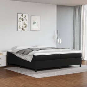 Cama box spring con colchón cuero sintético negro 200x200 cm de vidaXL, Camas y somieres - Ref: Foro24-3144626, Precio: 531,2...