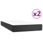 Cama box spring con colchón cuero sintético negro 200x200 cm de vidaXL, Camas y somieres - Ref: Foro24-3144626, Precio: 531,2...