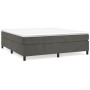 Cama box spring con colchón terciopelo gris oscuro 160x200 cm de vidaXL, Camas y somieres - Ref: Foro24-3144688, Precio: 421,...