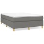 Cama box spring con colchón tela gris oscuro 140x200 cm de vidaXL, Camas y somieres - Ref: Foro24-3144523, Precio: 391,68 €, ...