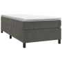 Cama box spring con colchón terciopelo gris oscuro 90x200 cm de vidaXL, Camas y somieres - Ref: Foro24-3144658, Precio: 275,3...