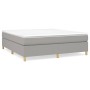 Cama box spring con colchón tela gris claro 180x200 cm de vidaXL, Camas y somieres - Ref: Foro24-3144538, Precio: 520,48 €, D...