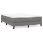 Cama box spring con colchón tela gris oscuro 140x200 cm de vidaXL, Camas y somieres - Ref: Foro24-3144078, Precio: 385,89 €, ...