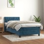 Cama box spring con colchón terciopelo azul oscuro 90x190 cm de vidaXL, Camas y somieres - Ref: Foro24-3141459, Precio: 295,1...