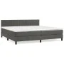 Box spring bed with dark gray velvet mattress 200x200 cm by vidaXL, Beds and slatted bases - Ref: Foro24-3141444, Price: 540,...